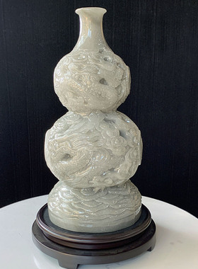 水墨玉出入平安居家公司摆件