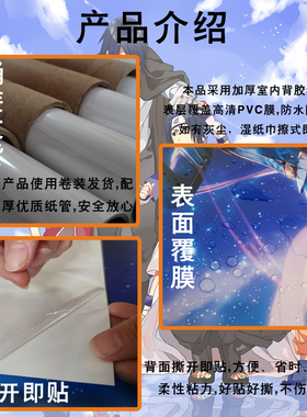 海报宿舍卧室壁纸自粘墙贴画