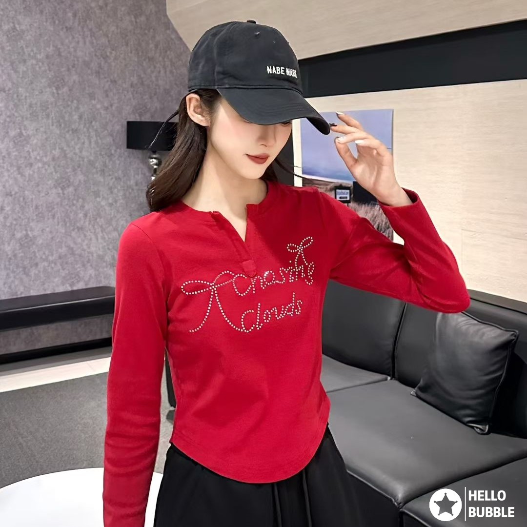 2025秋冬新款显瘦修身弹力烫钻小衫卫衣广场舞套装演出服街舞爵士,淘宝优惠券,粉丝福利购,淘宝优惠卷