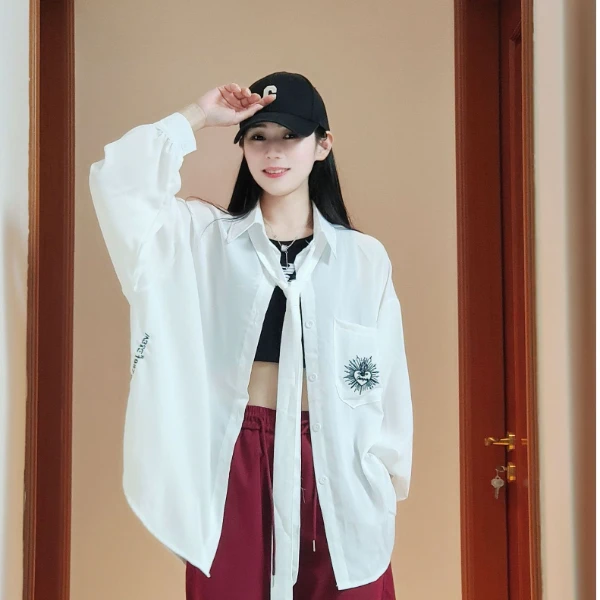 2025新款曳步舞套装伞兵裤街舞爵士大版衬衫雪纺嘻哈薄款男女同款,淘宝优惠券,粉丝福利购,淘宝优惠卷