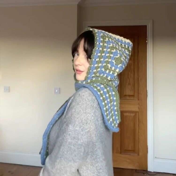 手工编织ins风连体帽子围巾毛线钩针diy材料包自织秋冬围脖送女友,淘宝优惠券,粉丝福利购,淘宝优惠卷