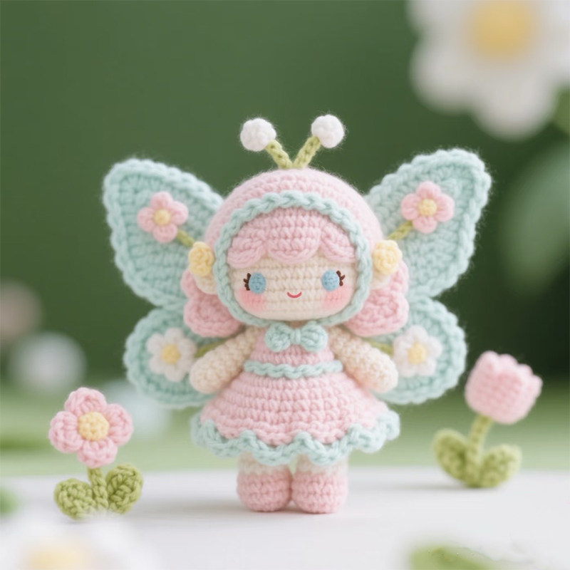 毛线钩针可爱花仙子玩偶手工编织小精灵人偶diy材料包送闺蜜礼物,淘宝优惠券,粉丝福利购,淘宝优惠卷