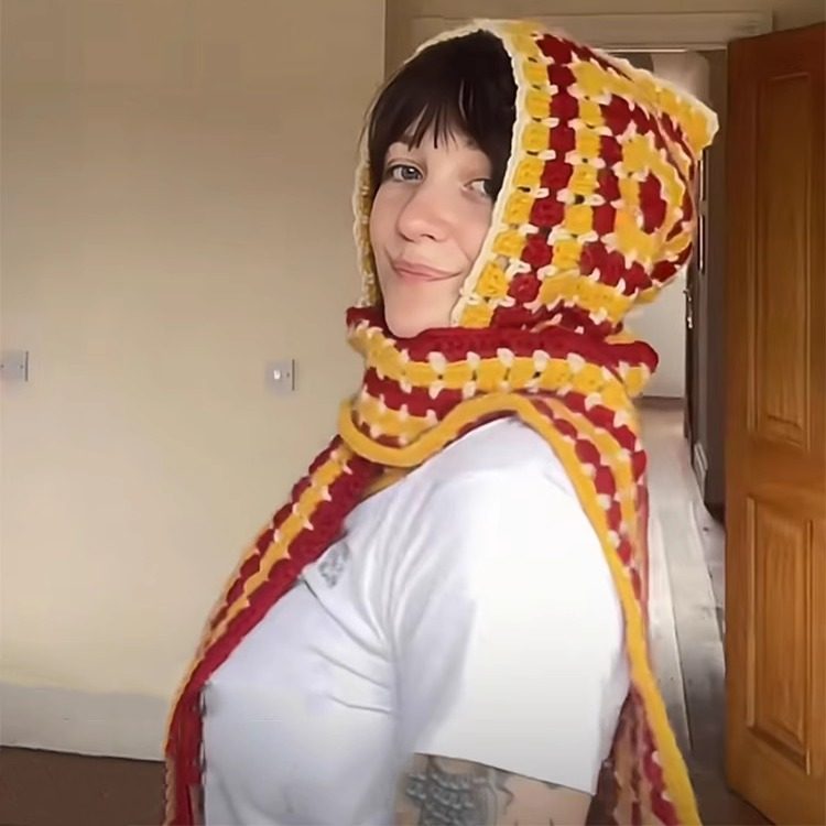 手工编织ins风连体帽子围巾毛线钩针diy材料包自织秋冬围脖送女友,淘宝优惠券,粉丝福利购,淘宝优惠卷