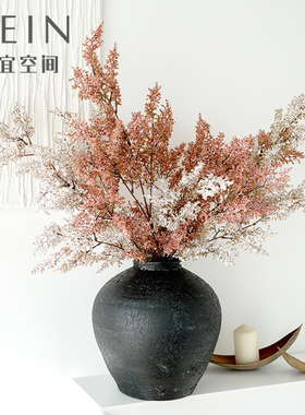 油画雾凇仿真绿植摆设假花