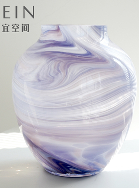 轻奢高级感紫色琉璃玻璃花瓶
