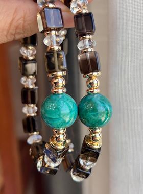 天然水晶手链设计款手串凤凰石茶水晶白水晶手饰品生日礼物女