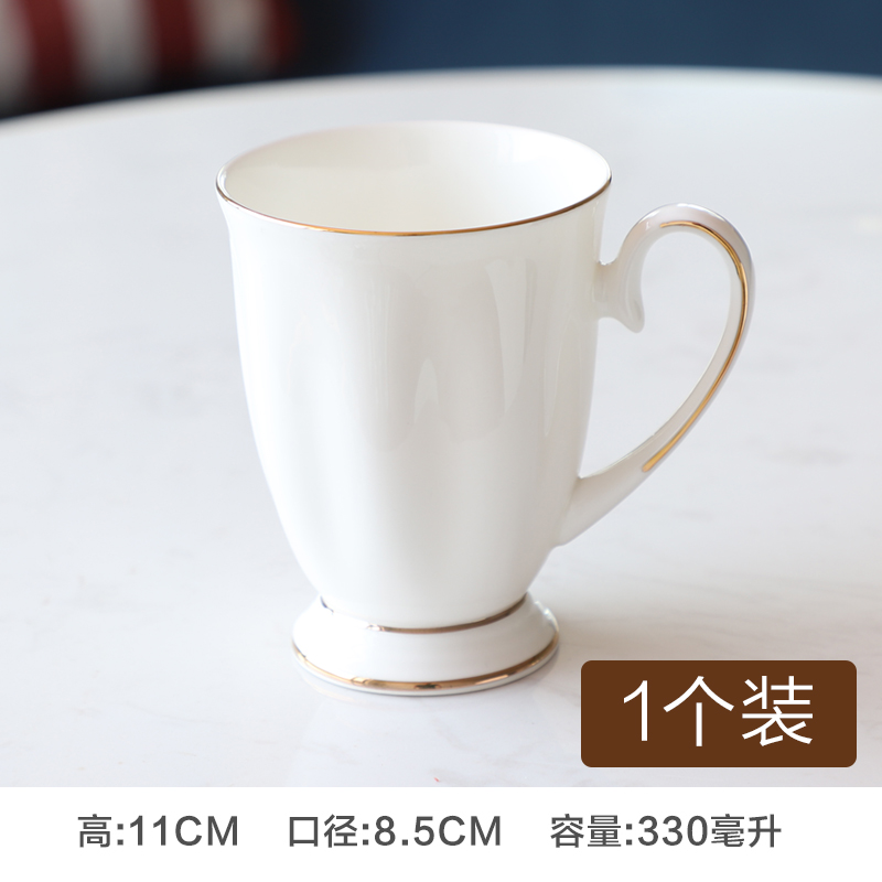 特价清仓！唐山骨质瓷杯子马克杯带盖勺办公室水杯咖啡杯家用 - 图3