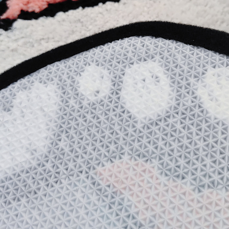 黑白蝴蝶地毯卧室床边毯高级感加厚毛绒客厅沙发地垫浴室吸水脚垫