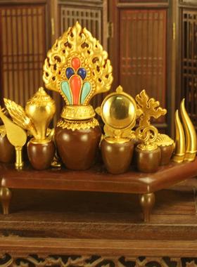 仿铜工艺合金宝座摆件如意