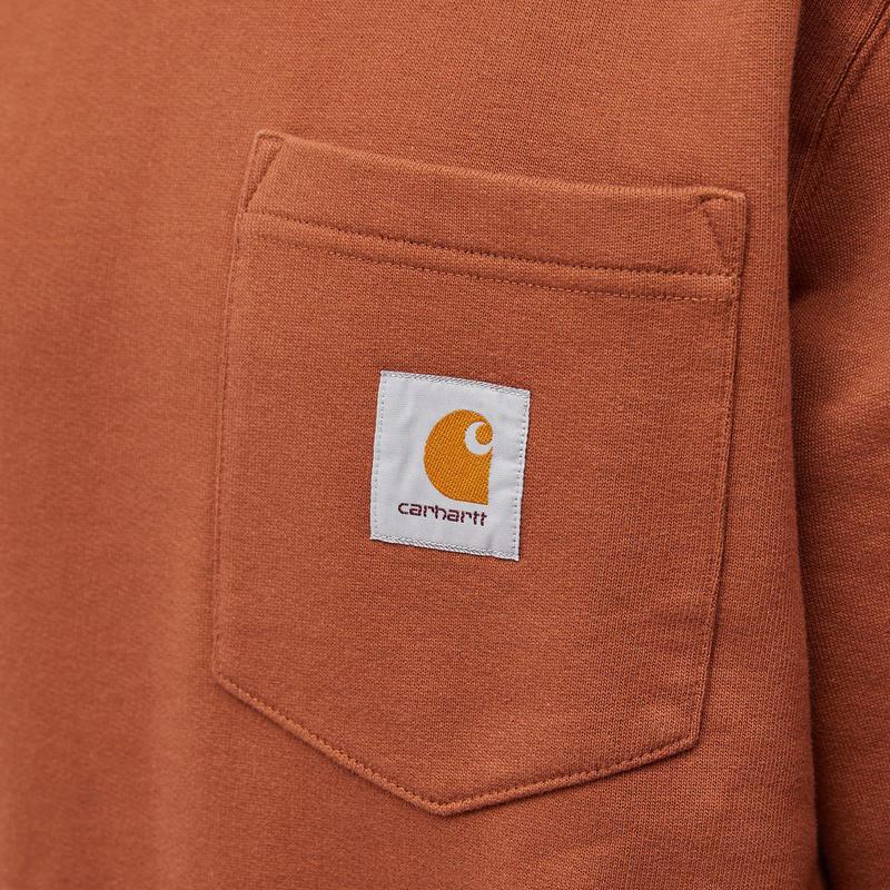 简约ins潮卫衣春季上新 Carhartt 外套男款潮流砖红色长袖舒适