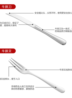 德国原装进口WMF牛排刀叉套装福腾宝不锈钢刀叉西餐餐具12件套