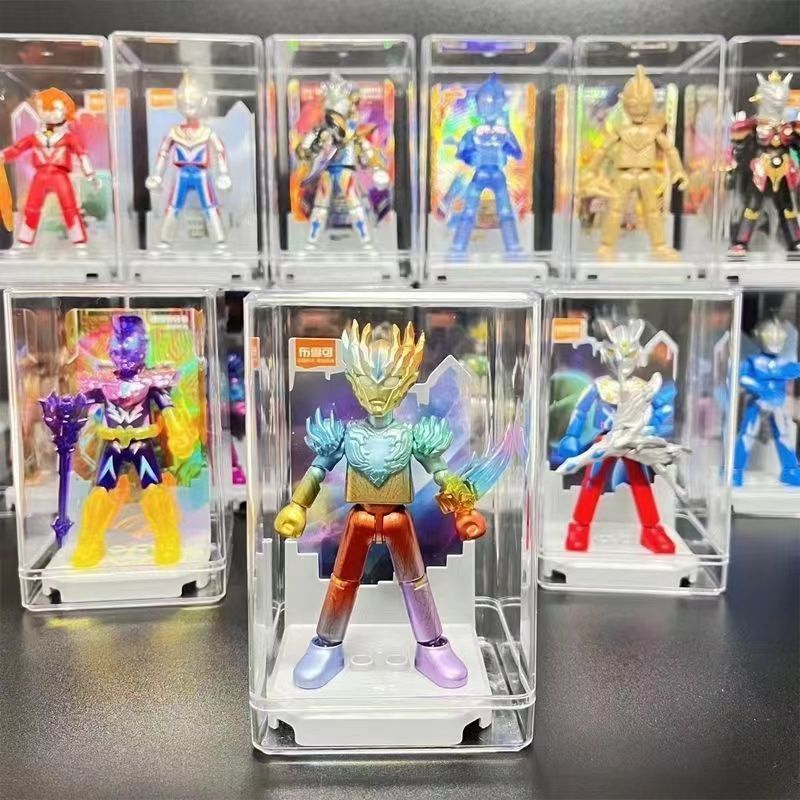 透明亚克力收纳盒布鲁可手办收纳盒无限盲盒玩具奥特曼防尘展示盒 - 图1