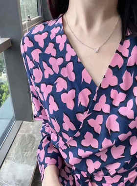 925纯银马眼钻蝴蝶项链锁骨链