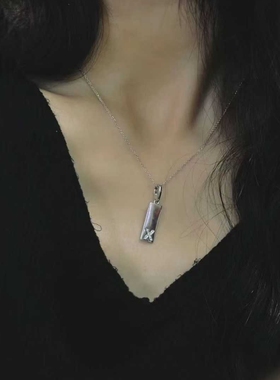 清仓925纯银彩虹云朵字母项链