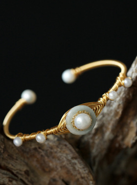 创意天然淡水珍珠圆珠手镯