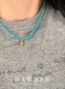 小海星串珠欧美项链BAWBEE绿松