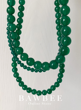 绿玛瑙珠珠女新中式项链