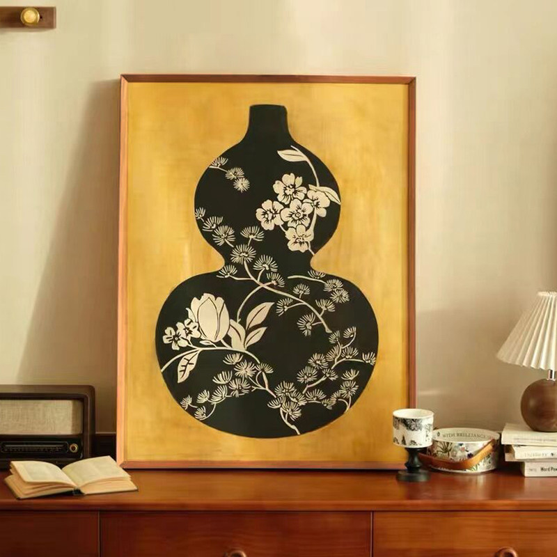 法式中古风客厅餐厅装饰画高级感竹子复古艺术挂画黑白植物书房画,淘宝优惠券,粉丝福利购,淘宝优惠卷