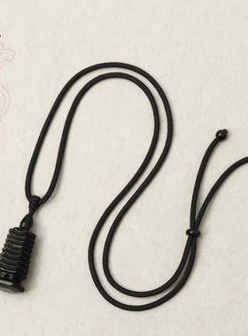 天然黑曜石文昌塔吊坠上岸礼物