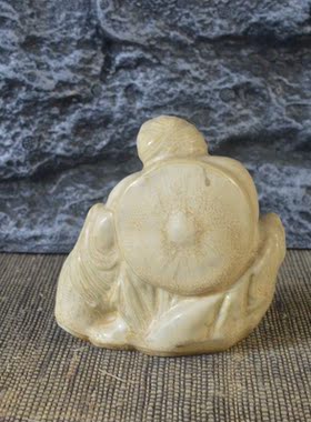 复古做旧民国象牙摆件人物雕塑