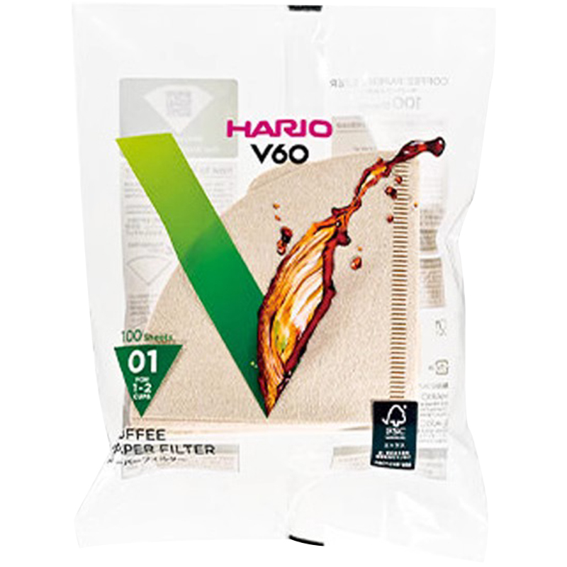 hario滤纸咖啡滤纸 日本过滤纸v型01手冲滴漏滤纸v60聪明杯02滤纸