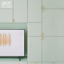Nordic Light Extravagant Modern Minimalist Cupboards Cabinet Cabinet Door Hardware Wardrobe Drawers?With car brass golden handle dark pull handle.