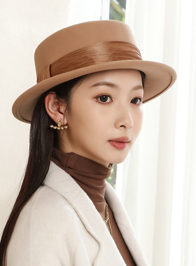 诗丹凯萨礼帽出游休闲女秋冬平檐