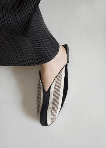 HOME WORK  17ss 简洁优雅 linen. 2way Mules穆勒 - 图2