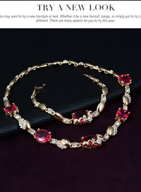 欧美夸张首饰水晶宝石短礼服晚宴