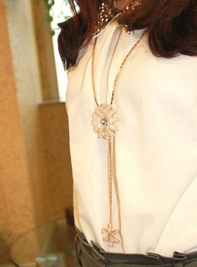 韩国清新百搭韩版项链女毛衣链