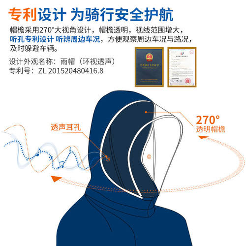 琴飞曼雨衣女电动车单人全身雨披男 加大加厚骑行电瓶摩托车雨衣 - 图1