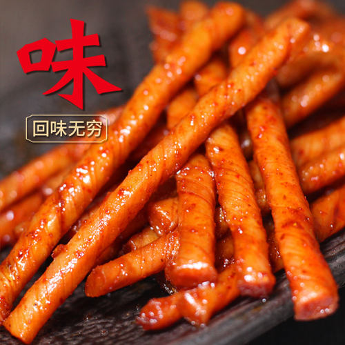 咚咚香辣豆筋辣条麻辣豆卷网红爆款儿时怀旧办公室休闲小零食 - 图2