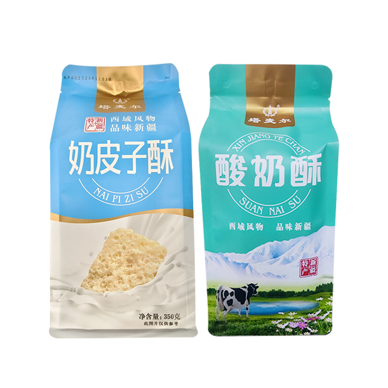 【新疆特产】奶皮子酥350g酸奶夹心糕点心同款中秋月饼休闲零食品 - 图3