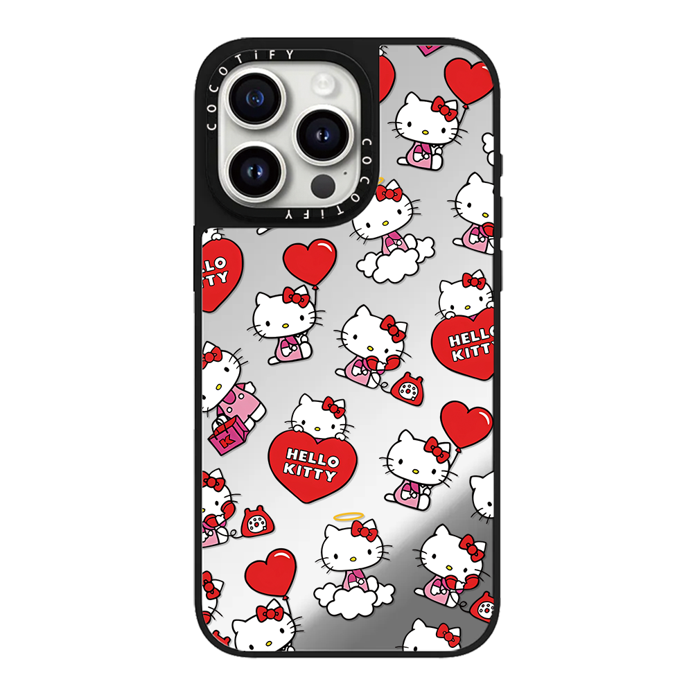 CASE同款新品粉红唱片kitty适用苹果iPhone手机壳16promax保护套15plus全14pro防摔13磁吸全包12镜面11黑框 - 图0