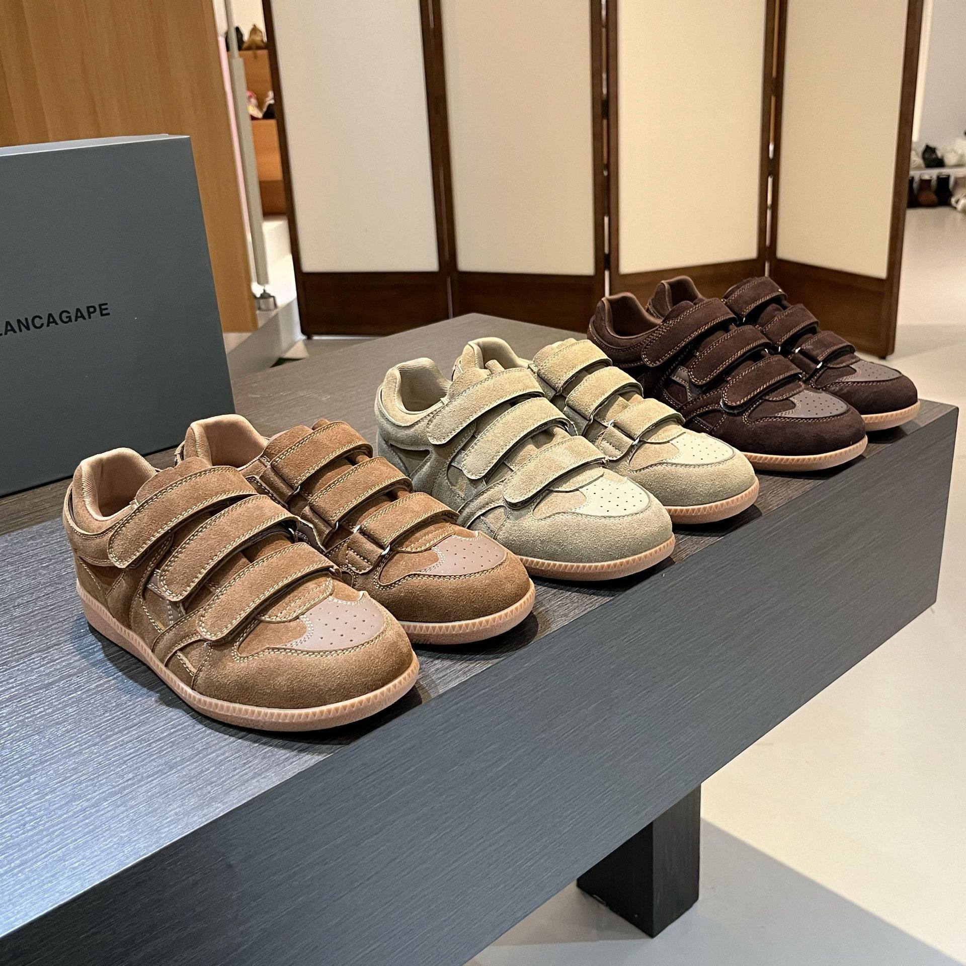 美式复古德训板鞋女ins潮2026早春新款平底三层魔术贴高级感,淘宝优惠券,粉丝福利购,淘宝优惠卷