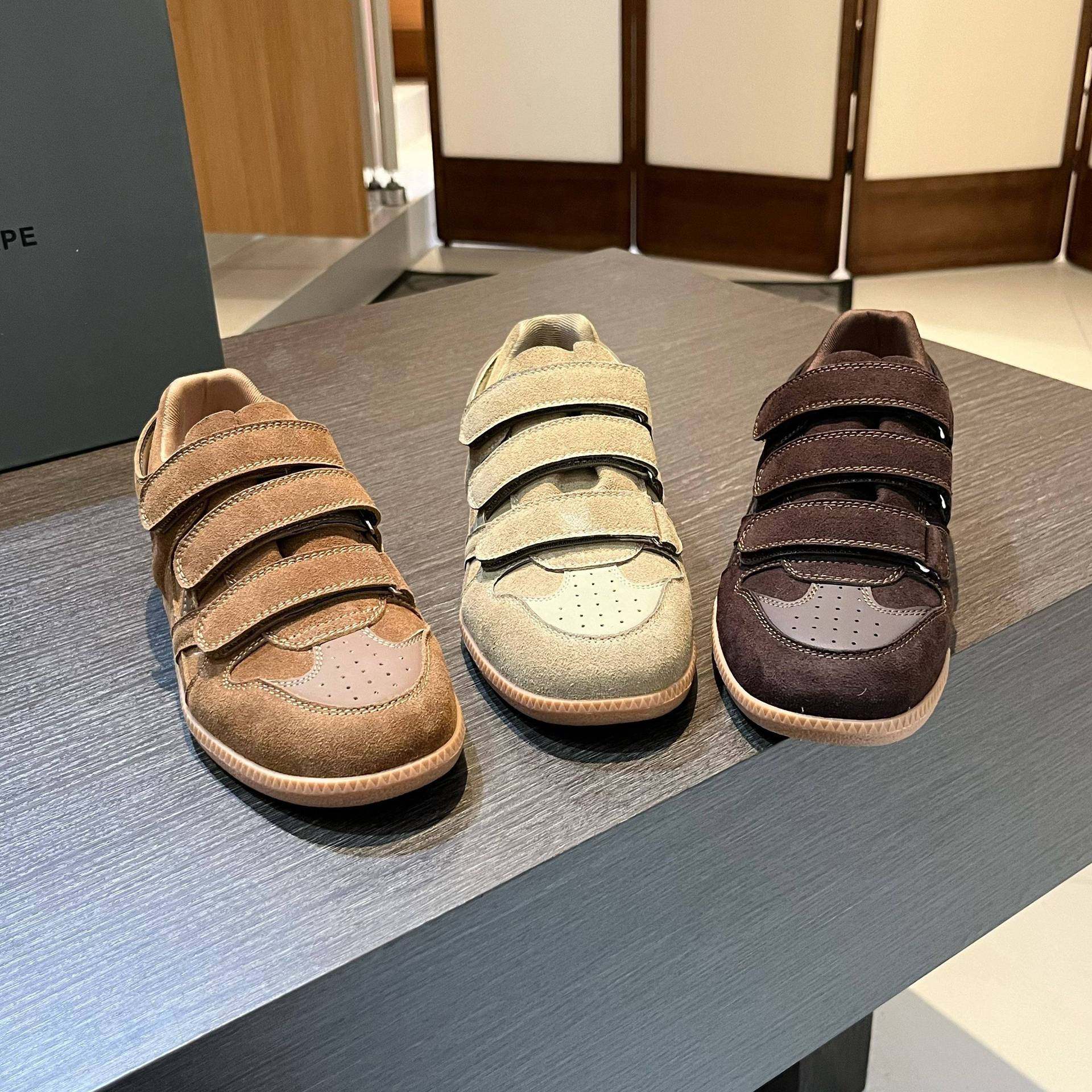 美式复古德训板鞋女ins潮2026早春新款平底三层魔术贴高级感,淘宝优惠券,粉丝福利购,淘宝优惠卷