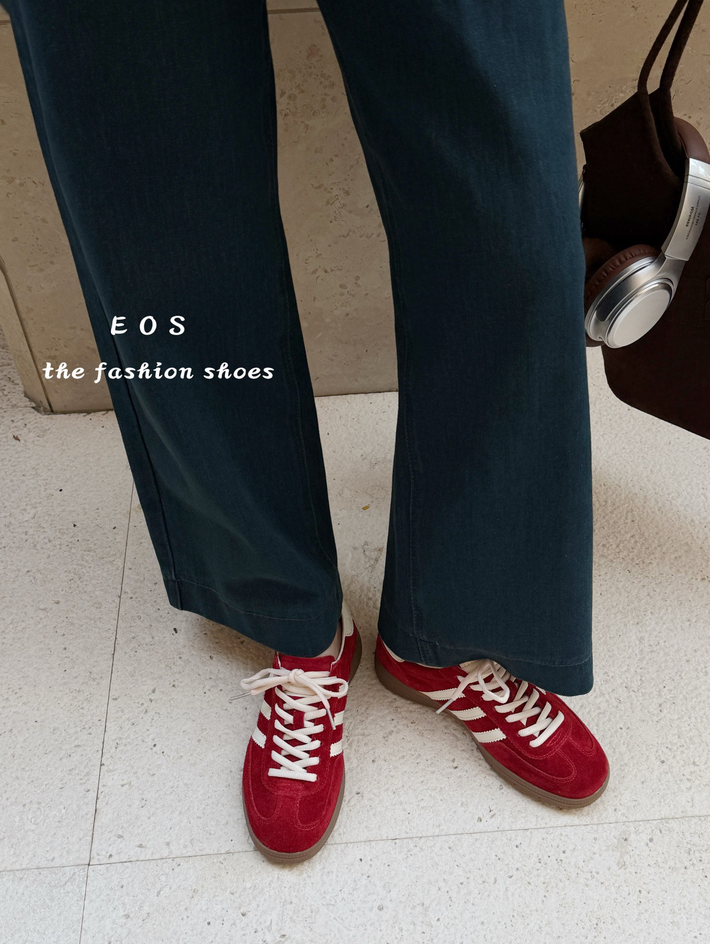 EOS早春新款复古真皮德训鞋女运动休闲鞋百搭平底阿甘鞋23720-32,淘宝优惠券,粉丝福利购,淘宝优惠卷