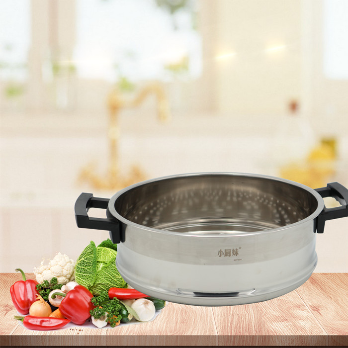 小厨妹 电热锅蒸笼电炒锅笼屉电火锅蒸格蒸馒头笼层不锈钢一体笼 - 图0