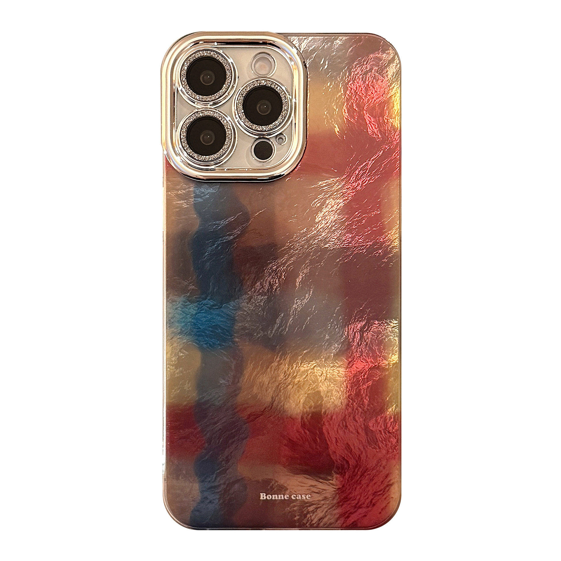 格纹晕染手机壳适用16苹果15promax镜头膜iphone14复古风12高级感
