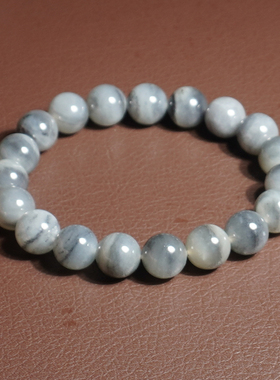 方言和田玉新疆一线天青花籽手串