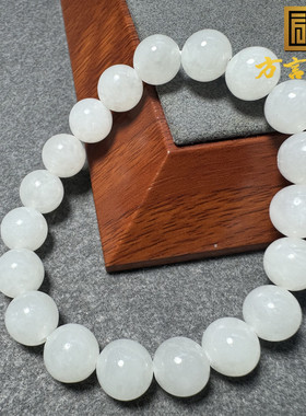 重磅方言和田玉精品推荐放漏老坑俄料羊脂白玉10mm精美手串手链S