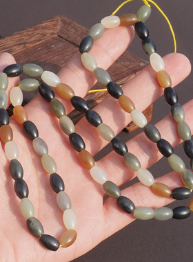 方言和田玉油润楼兰三色古风手串