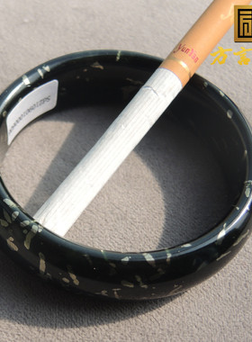 方言黑青玉黄铁矿伴生豪华手镯