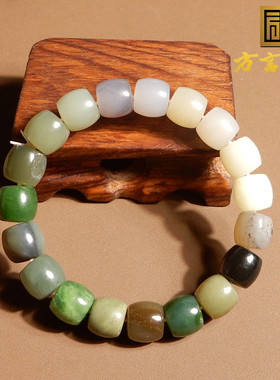 新疆糖玉碧玉黄口11MM老型珠手串