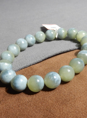 市场价4800元回馈友商1500新疆若羌县蓝皮黄口聚宝盆10mm手串R3