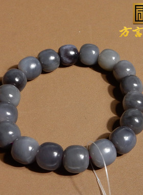 青海和田玉老坑帝王紫老型珠手串