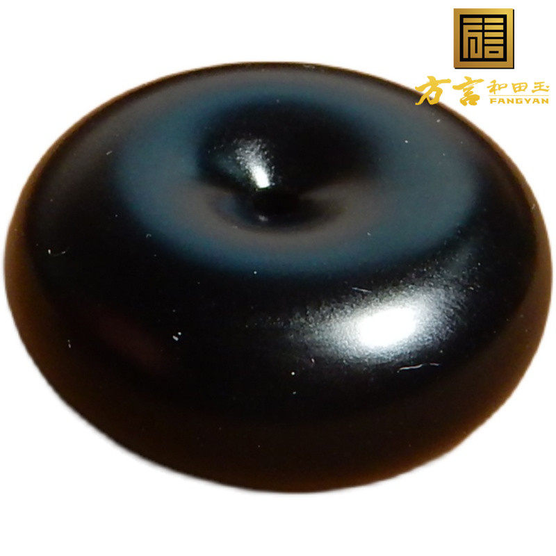 方言和田玉精品佩戴新疆漆黑如墨美人鬓墨玉籽料平安扣吊坠挂件X,淘宝优惠券,粉丝福利购,淘宝优惠卷