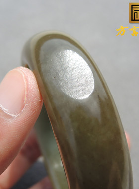 美哭了方言和田玉老熟油糯厚重难得一见糖玉籽料带蓝调57mm手镯S