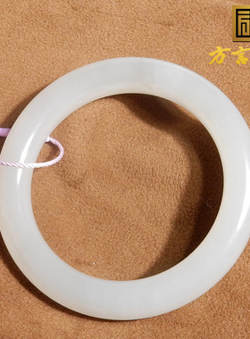 老坑昆仑料紫罗兰精美正圈手镯