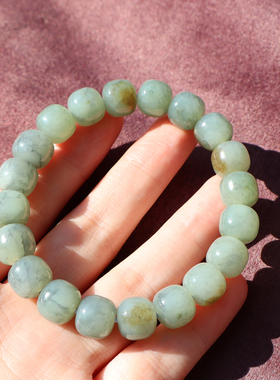 新疆意境青花带糖色10mm老型手串